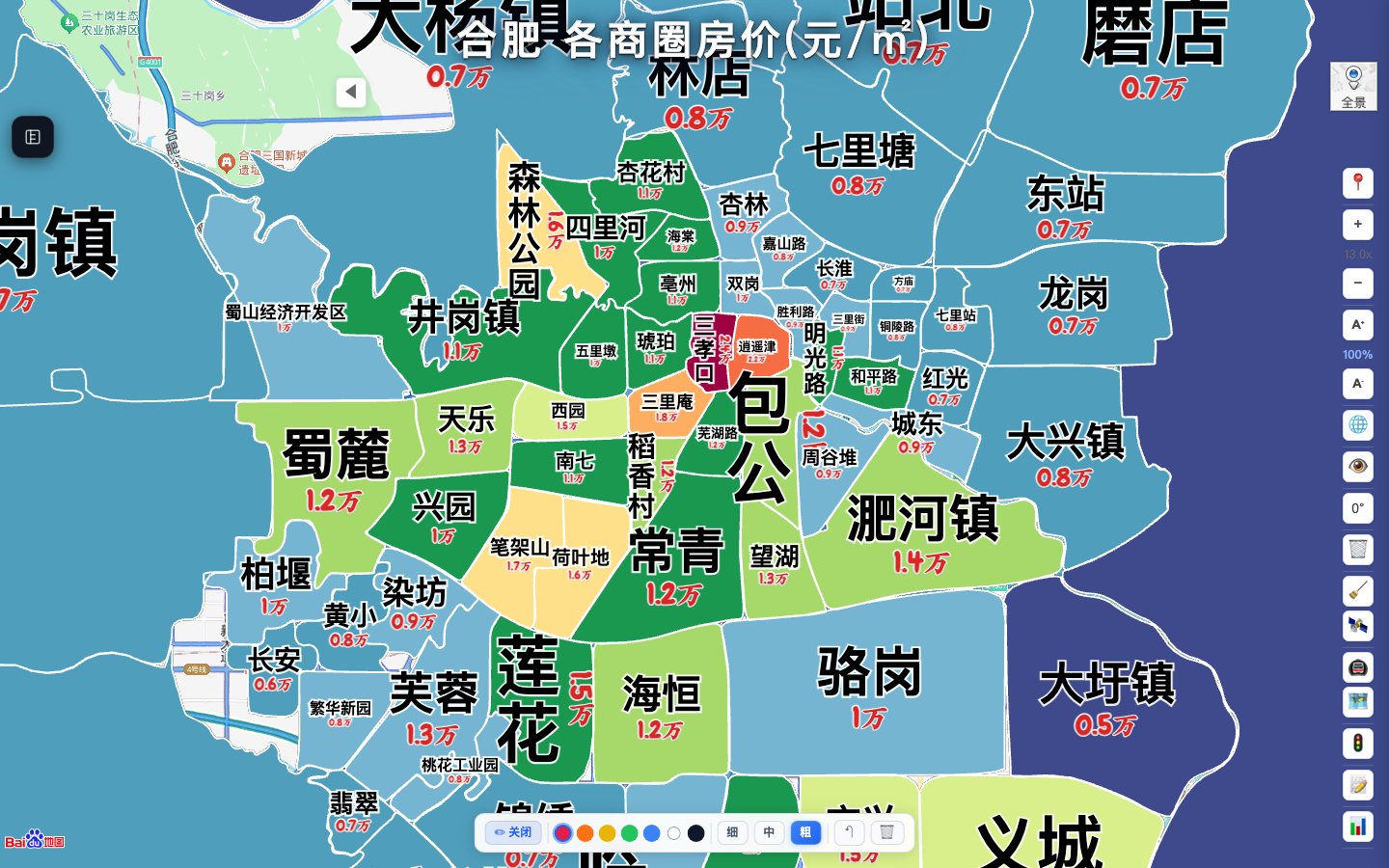 商圈价格放大